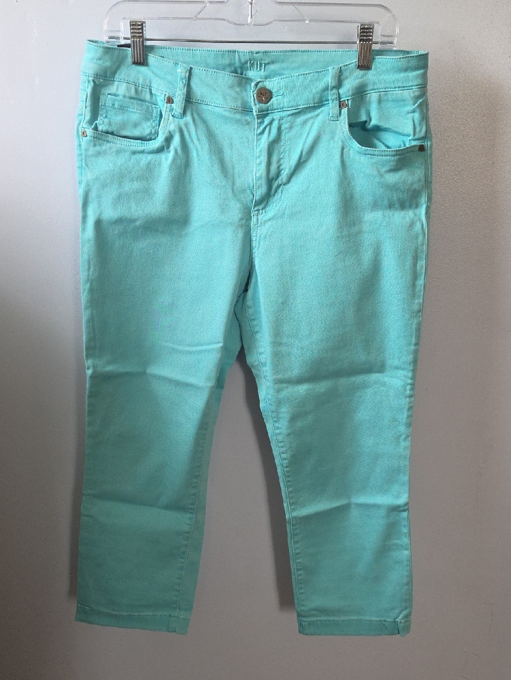 Kut From The Kloth Women’s Turquoise Slim Denim Capri